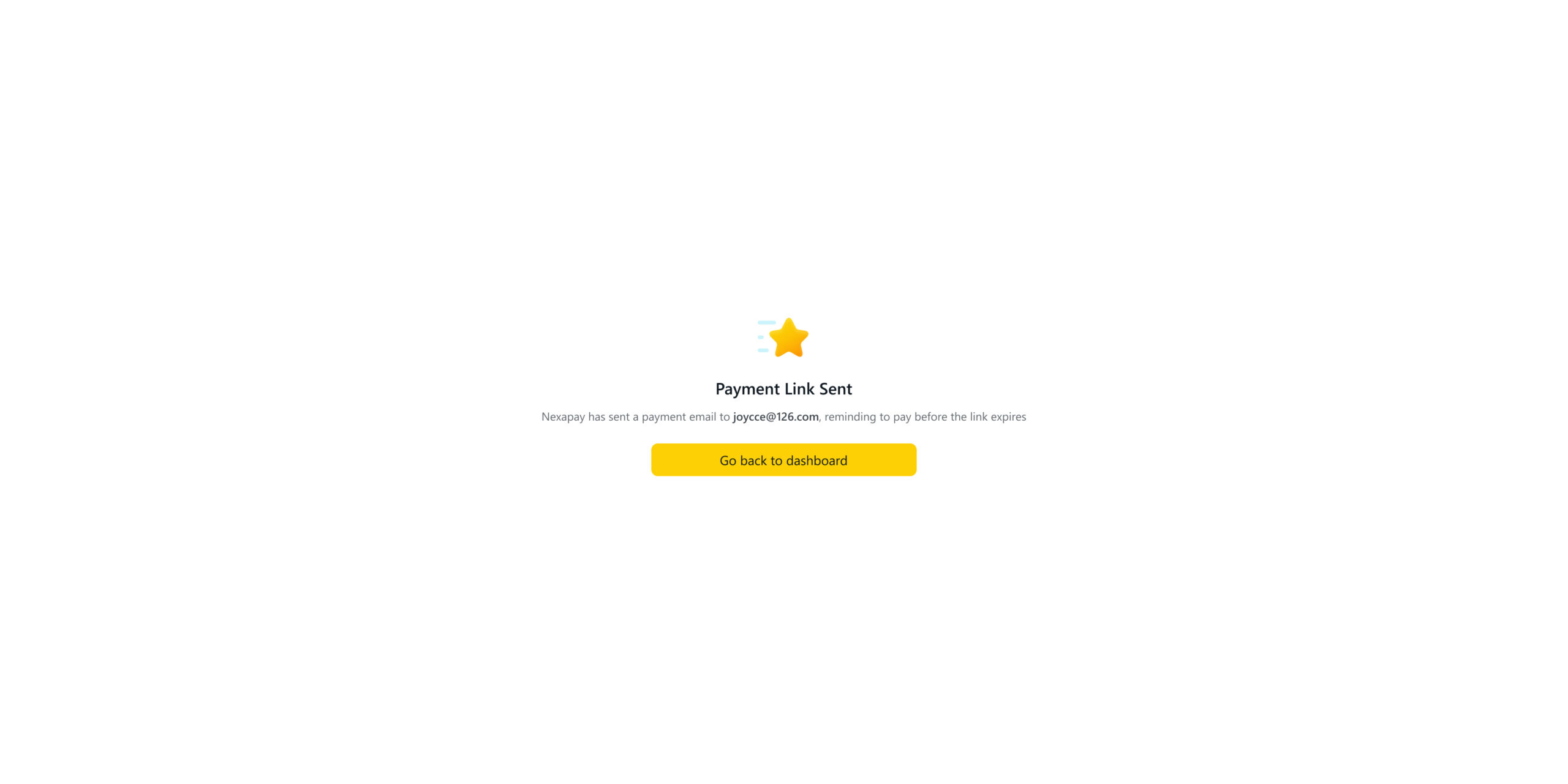Payment Link Sent